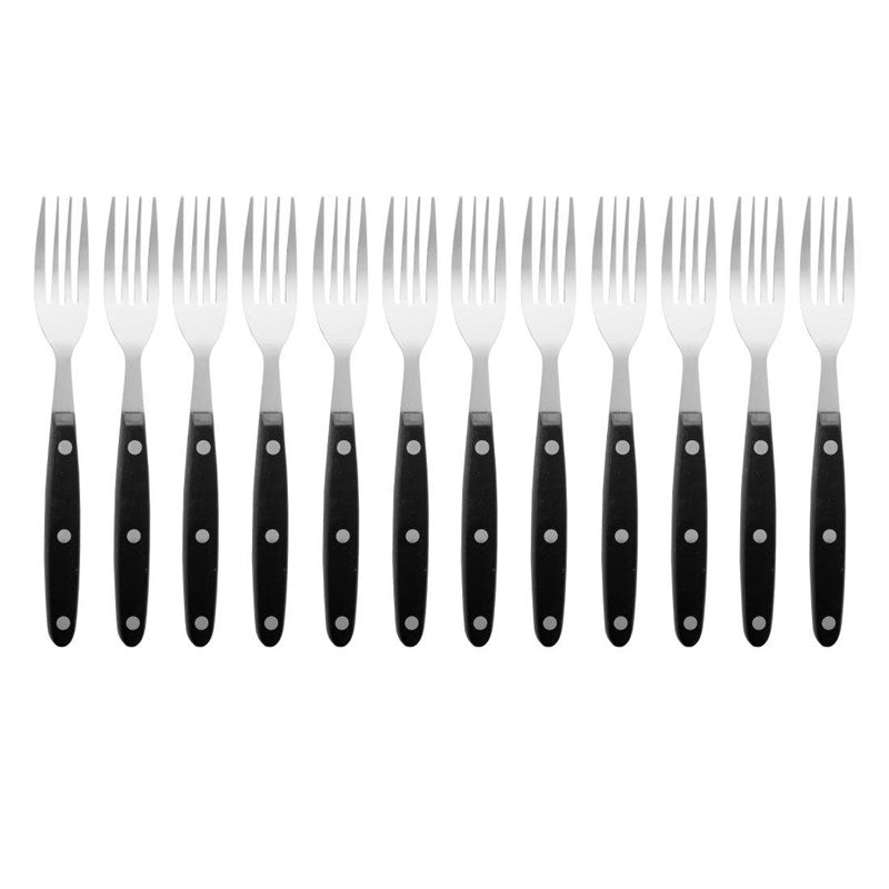 Fourchettes à viande Olympia manche noir (Lot de 12) - EQUIPEMENT RESTAURATION 