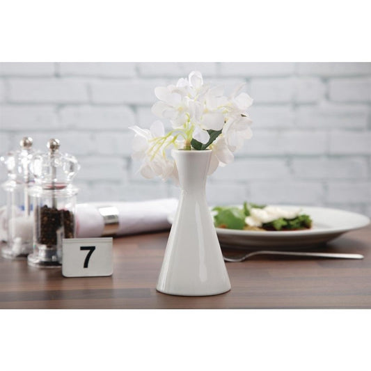 Vases bouteilles blancs 140mm Olympia (Lot de 6) - EQUIPEMENT RESTAURATION 
