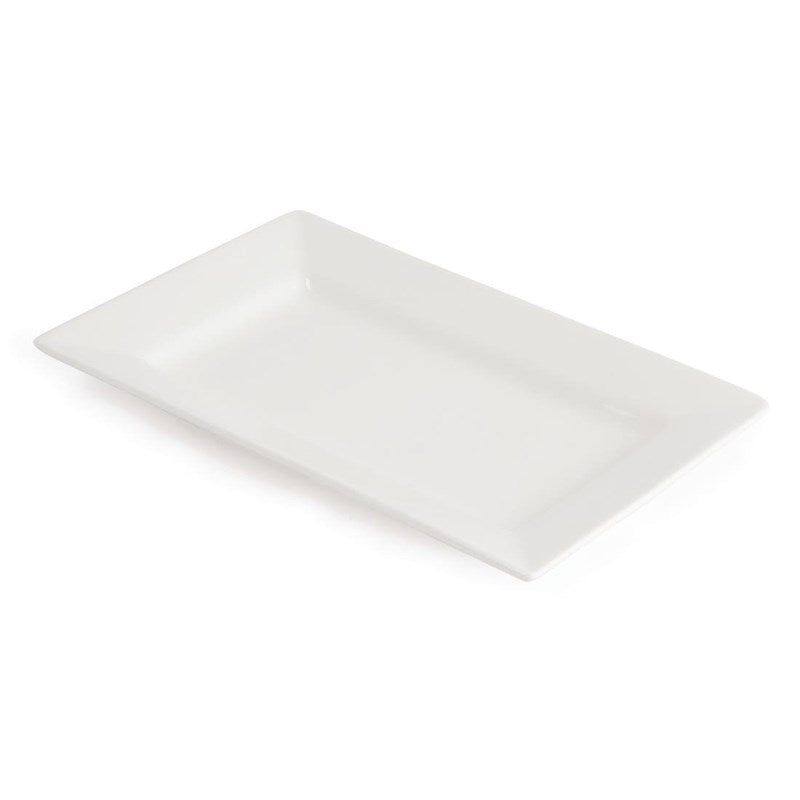 Assiettes rectangulaires à bord large Olympia Lumina 200 x 130mm (Lot de 6) - EQUIPEMENT RESTAURATION 