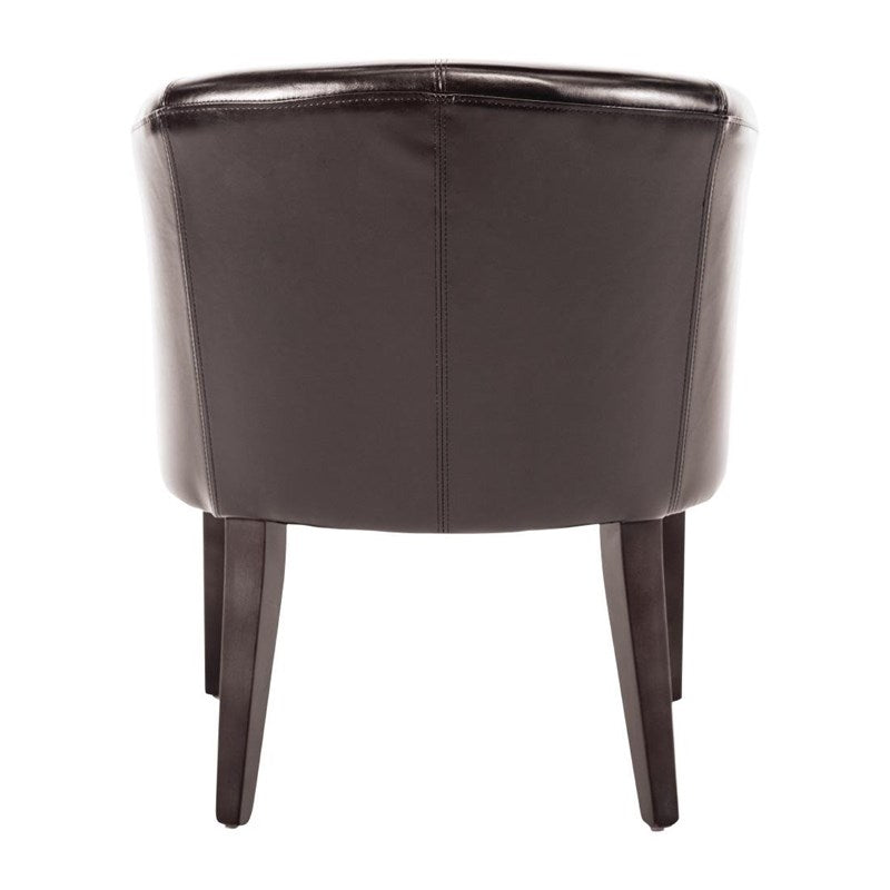Fauteuil en simili cuir Bolero marron foncé