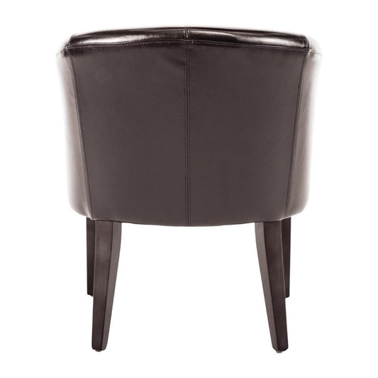Fauteuil en simili cuir Bolero marron foncé