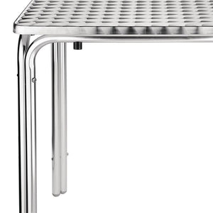 Table carrée inox et aluminium Bolero 600mm - EQUIPEMENT RESTAURATION 