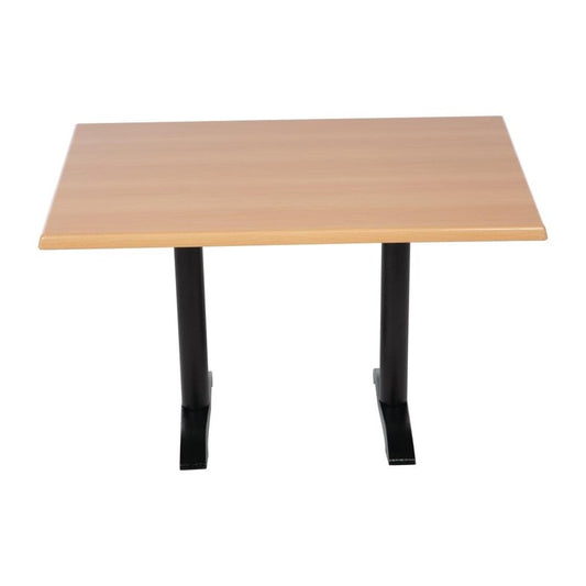Plateau de table rectangulaire pré percé Bolero coloris hêtre - EQUIPEMENT RESTAURATION 