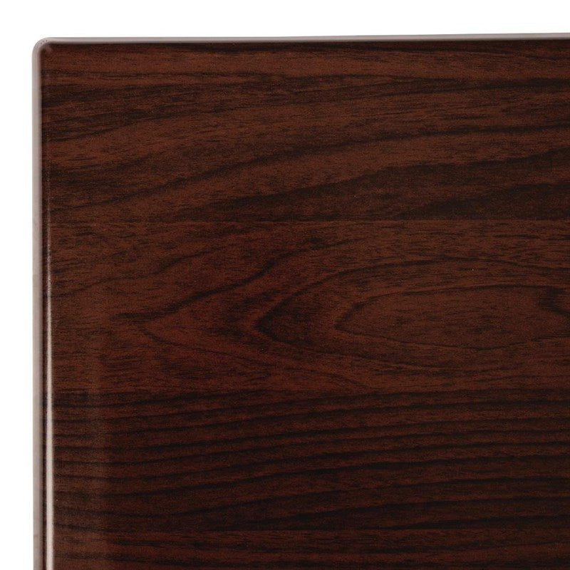 Plateau de table rectangulaire pré percé Bolero coloris marron foncé - EQUIPEMENT RESTAURATION 