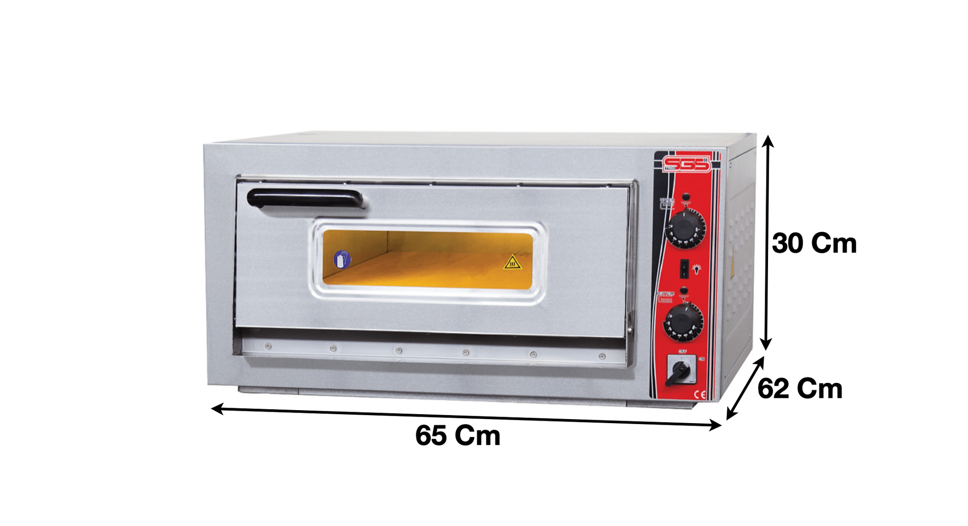 Four à pizza mini 1 pizza – 1 Niveau | Marque: SGS PO/4040 E - EQUIPEMENT RESTAURATION 