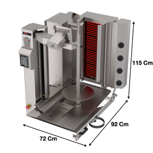 Machine à kebab 4 Zones ELEC – AUTOMATIQUE Série ECO | SGSADRC14E - EQUIPEMENT RESTAURATION 