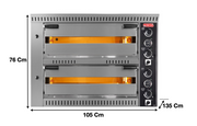 Four à pizza 6+6 pizzas 2 niveaux – Version Entièrement Réfractaire | Marque: SGS PO70105DET - EQUIPEMENT RESTAURATION 