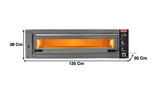 Four à pizza 6 pizzas 1 niveau | Marque: SGS PO/PROFI 10570 - EQUIPEMENT RESTAURATION 
