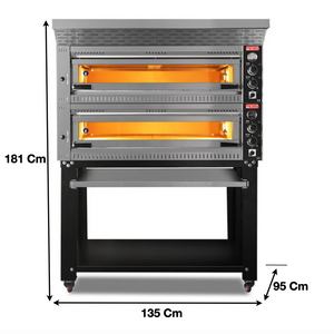 Four à pizza 6+6 pizzas 2 niveaux | Marque: SGS PO70105DESUP - EQUIPEMENT RESTAURATION 