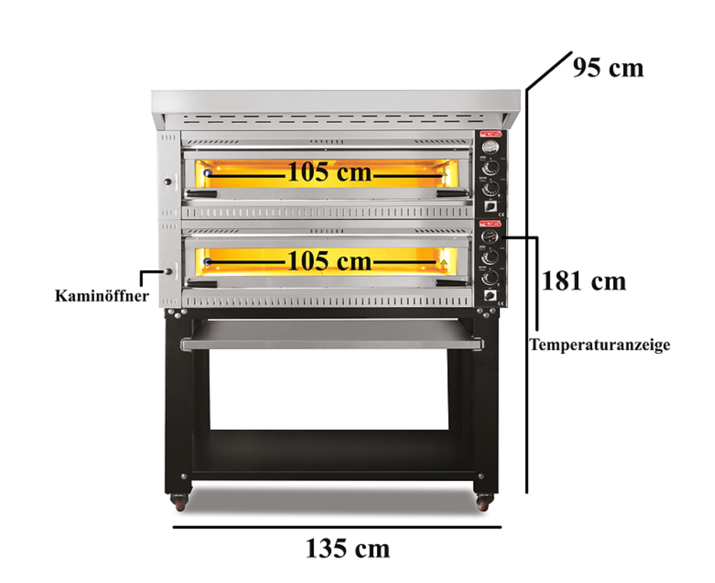 Four à pizza 6+6 pizzas 2 niveaux | Marque: SGS PO70105DESUP - EQUIPEMENT RESTAURATION 