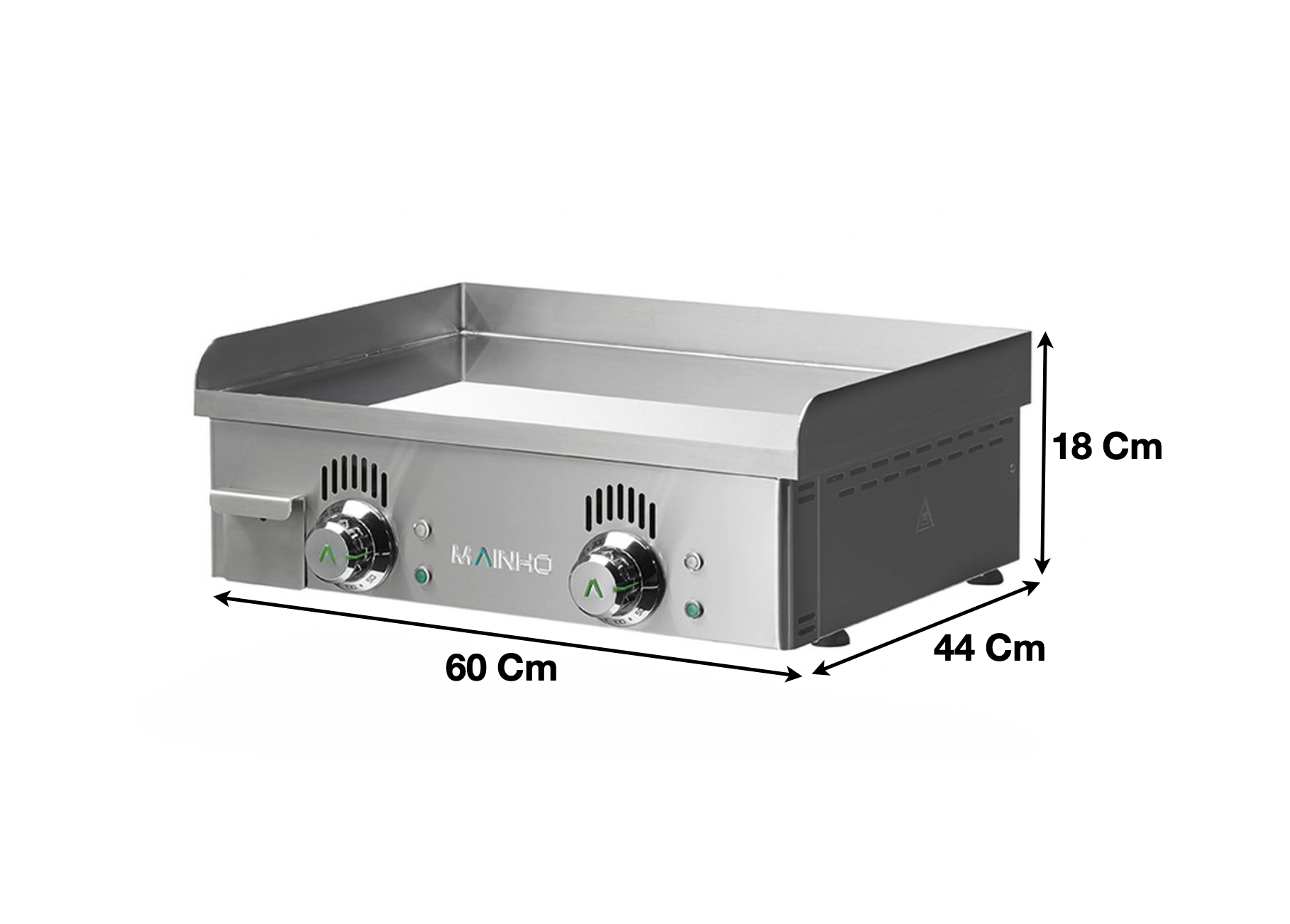 Plaque 2 zones chromée MONO – Marque: MAINH0 | M04-NCEM60N - EQUIPEMENT RESTAURATION 