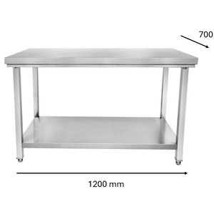 Table soubassement inox 1200 x 700 x 600 mm | CUIST STTF127S - EQUIPEMENT RESTAURATION 