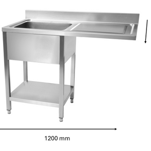 Plonge inox lave vaisselle 1200 x 700 x 950 mm | CUIST STSD127R - EQUIPEMENT RESTAURATION 