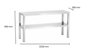 Etagère du chef à poser 2230 x 280 x 600 mm | CUIST EXT2230 - EQUIPEMENT RESTAURATION 