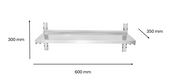 Etagère murale inox 600 x 300 x 350 mm | CUIST STSW063 - EQUIPEMENT RESTAURATION 