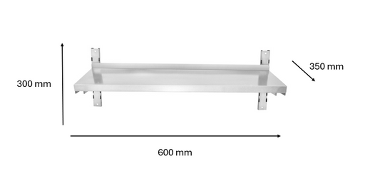 Etagère murale inox 600 x 300 x 350 mm | CUIST STSW063 - EQUIPEMENT RESTAURATION 