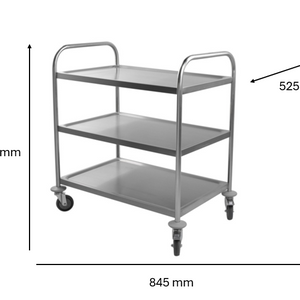 Chariot inox 845 x 525 x 940 mm | CUIST PRCL3 - EQUIPEMENT RESTAURATION 