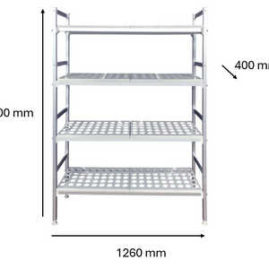 Rayonnage chambre froide 1260 x 400 x 1700 mm | CUIST BW812509 - EQUIPEMENT RESTAURATION 
