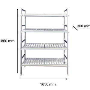 Rayonnage chambre froide 1650 x 360 x 1860 | CUIST BW812510 - EQUIPEMENT RESTAURATION 