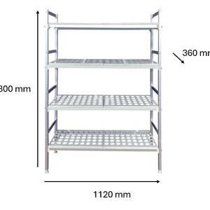 Rayonnage chambre froide 1120 x 360 x 1800 | CUIST BW812510 - EQUIPEMENT RESTAURATION 