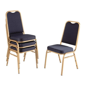 Chaises de banquet à dossier carré Bolero bleues (Lot de 4) - EQUIPEMENT RESTAURATION 