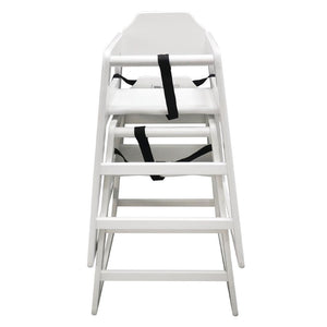 Chaise haute en bois blanche Bolero - EQUIPEMENT RESTAURATION 