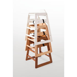 Chaise haute en bois Bolero finition naturelle - EQUIPEMENT RESTAURATION 