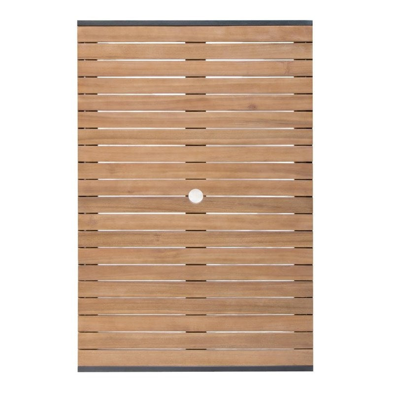 Table rectangulaire en acier et acacia Bolero 120 cm - EQUIPEMENT RESTAURATION 