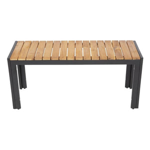 Bancs en acier et acacia Bolero 100 cm (lot de 2) - EQUIPEMENT RESTAURATION 