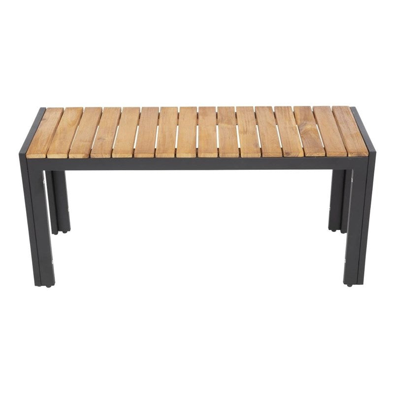 Bancs en acier et acacia Bolero 100 cm (lot de 2) - EQUIPEMENT RESTAURATION 