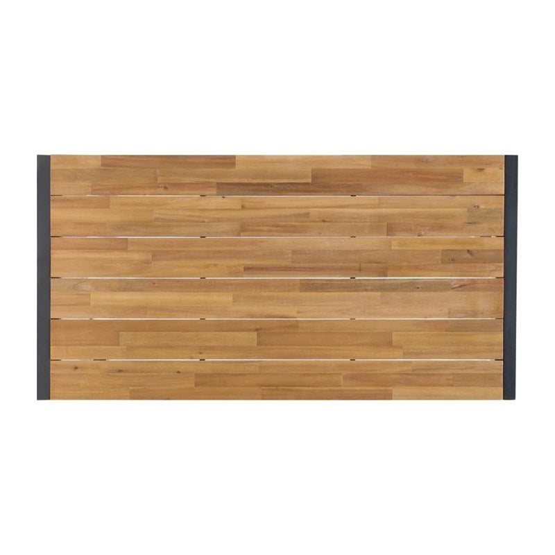 Table industrielle rectangulaire acier et acacia Bolero 180 cm - EQUIPEMENT RESTAURATION 