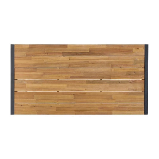 Table industrielle rectangulaire acier et acacia Bolero 180 cm - EQUIPEMENT RESTAURATION 