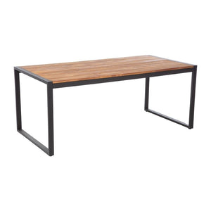 Table industrielle rectangulaire acier et acacia Bolero 180 cm - EQUIPEMENT RESTAURATION 
