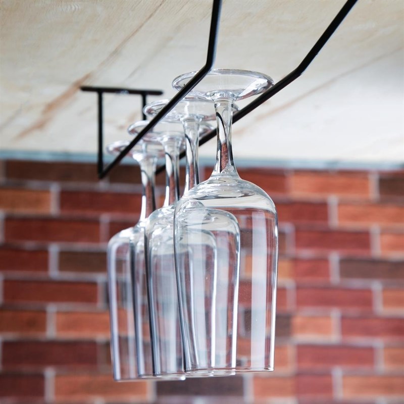 Support de verres à pied noir Olympia 406 mm - EQUIPEMENT RESTAURATION 