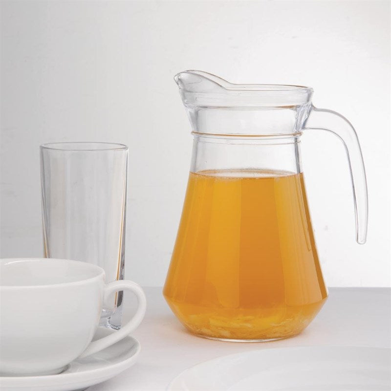 Pichet en verre Olympia 1L (Lot de 6) - EQUIPEMENT RESTAURATION 