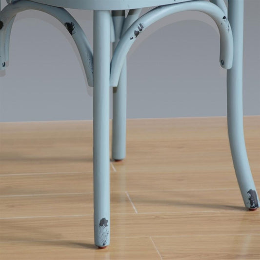 Chaises en bois patiné avec dossier croisé Bolero bleues (Lot de 2)
