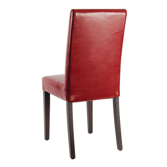 Chaises en simili cuir Bolero rouges (Lot de 2)