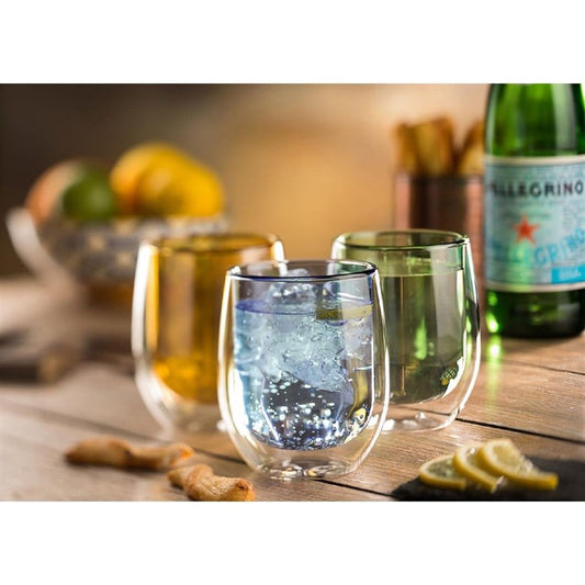 Verres à eau double paroi Utopia verts 27 cl (lot de 6) - EQUIPEMENT RESTAURATION 