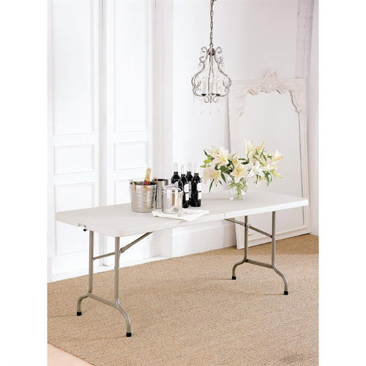 Table pliable au centre Bolero blanche 1829mm - EQUIPEMENT RESTAURATION 