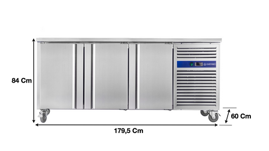 Meuble table congélateur – 3 portes pleines | SNACK3100BT - EQUIPEMENT RESTAURATION 