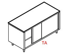 Armoire de travail à portes coulissantes - 2000x700x850 - TA720 - ARMOIRE
