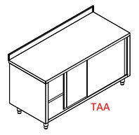 Armoire de travail à portes coulissantes à dosseret - 1000x700x850 - TAA710 - ARMOIRE