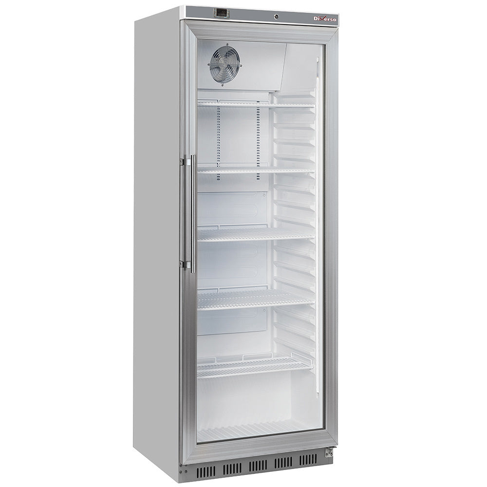 Armoire frigorifique, porte vitrée, ventilée - 400 L - Inox - WR-PG41-XG - EQUIPEMENT RESTAURATION 