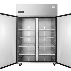 Armoire réfrigérée emboutie négative GN2/1 AISI430 - 2 portes - ICE80FSGR - EQUIPEMENT RESTAURATION 