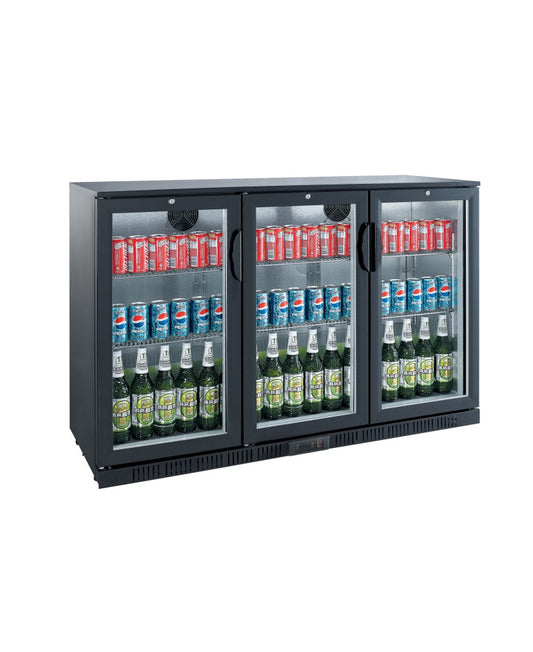 Arrière-bar réfrigéré LG320H – 3 portes battantes vitrées