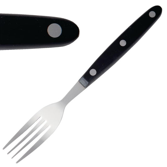 Fourchettes à viande Olympia manche noir (Lot de 12) - EQUIPEMENT RESTAURATION 