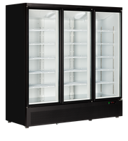 Atom Maxi C3DB Armoire Vitrine Réfrigérée À Froid Positif Trois Portes Verre Fermeture Automatique LED Étagères