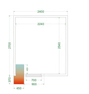 Chambre Froide Professionnelle 2 Portes CRPF2427 Armoire Frigorifique Positive Négative Pour Restauration