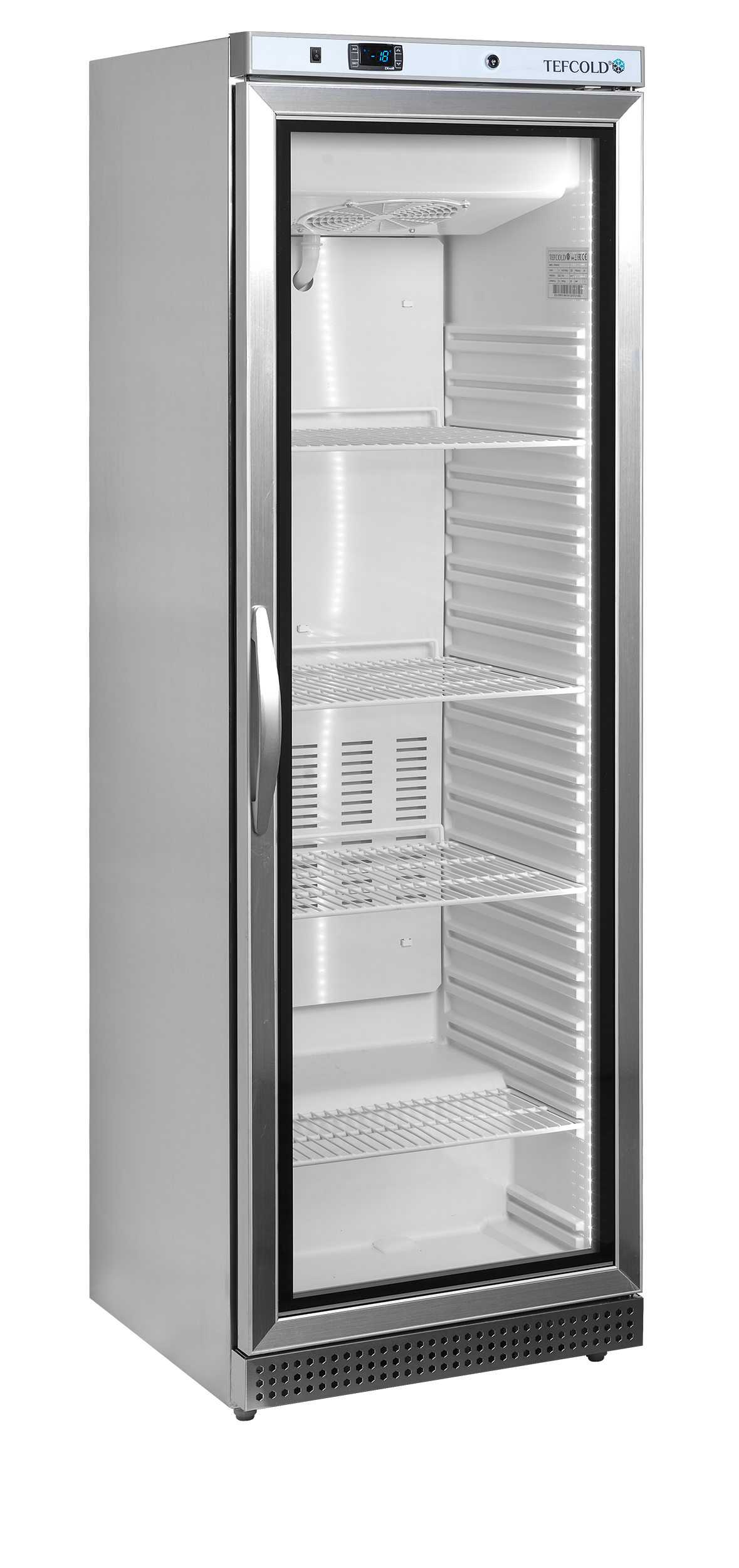 Armoire Frigorifique Professionnelle À Porte Vitrée Négatif UF400VSG 2 Portes Inox