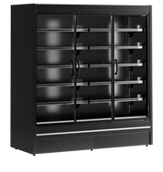 Vitrine Réfrigérée Professionnelle 2 Portes Pour Supermarché MDCA1875HB Classe 3M1 Silencieuse